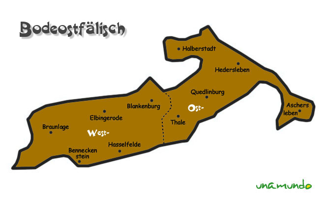 Mundartkarte Bodeostfälisch