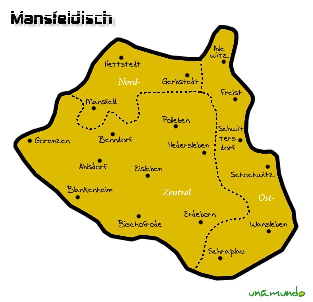 Mundartkarte Mansfeldisch
