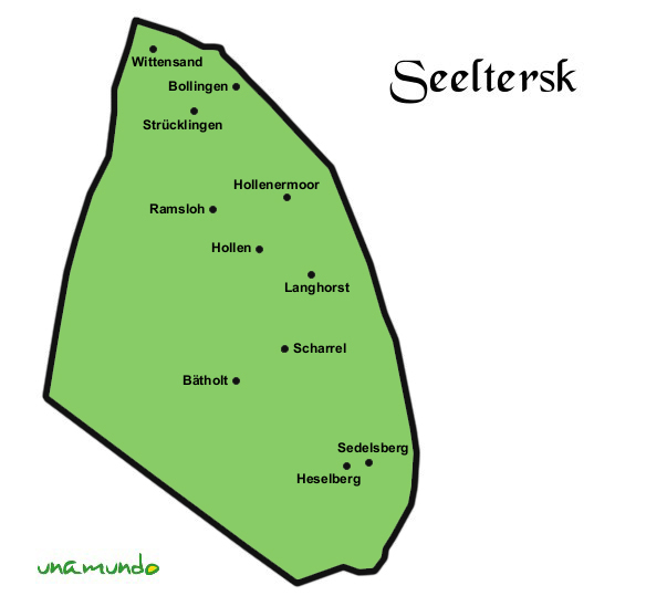 Mundartkarte Seeltersk